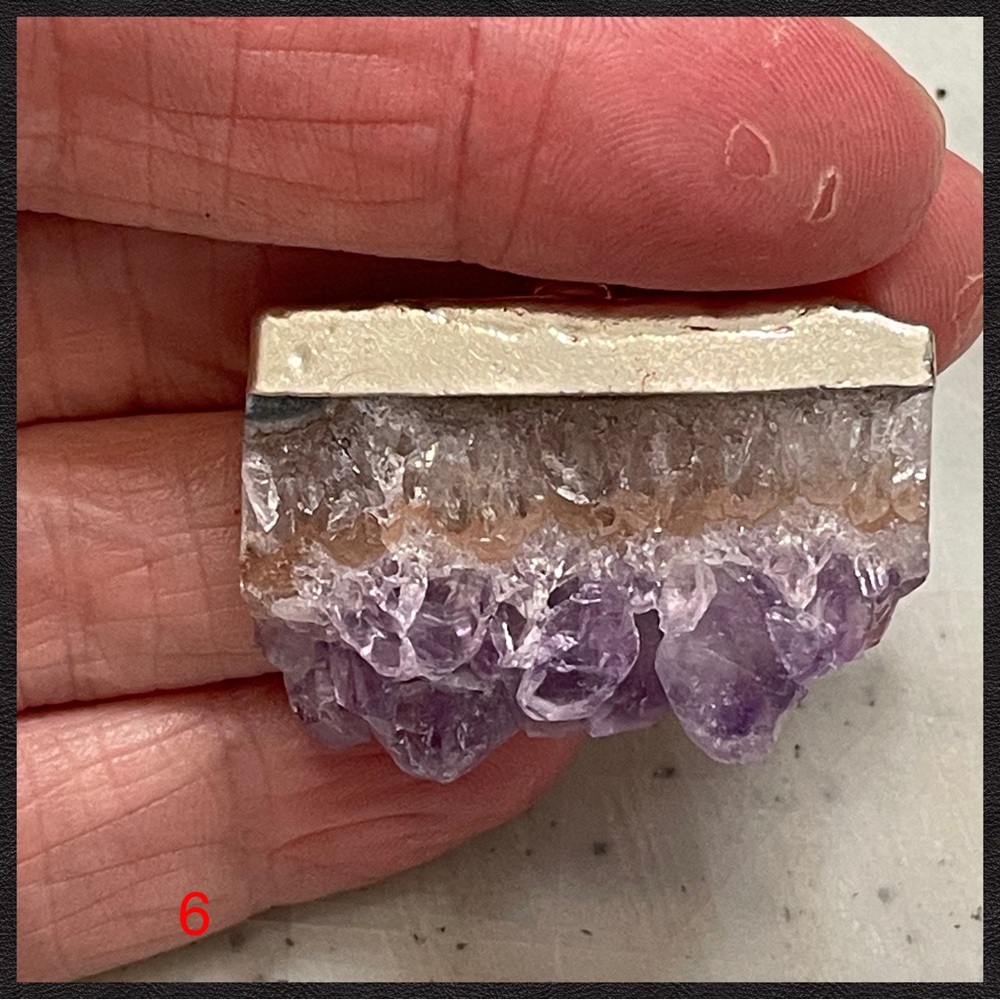 Natural Amethyst Slice Pendant